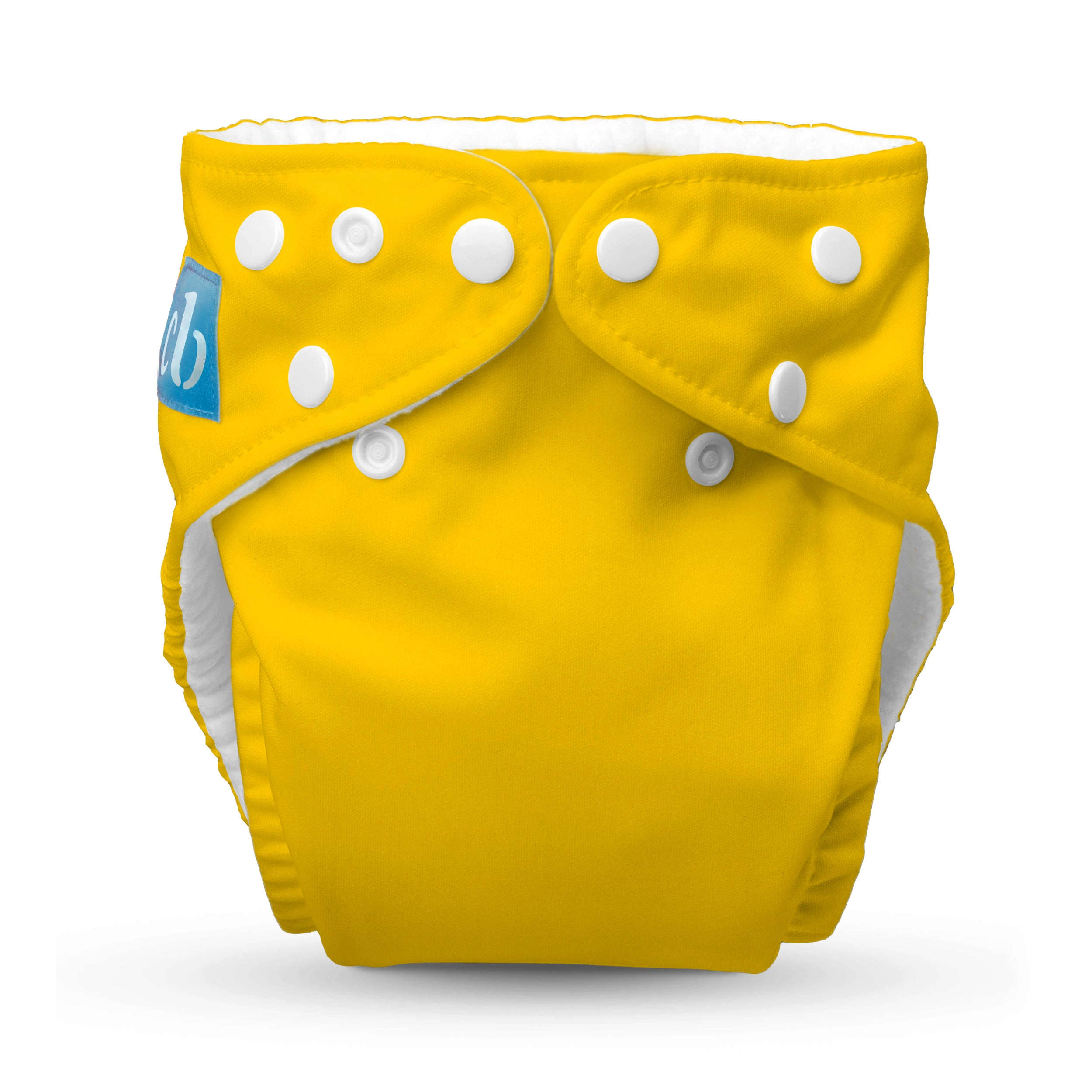 Charlie Banana One-Size Reusable Cloth Diaper with Fleece Lining and Deluxe Insert - CB Yellow