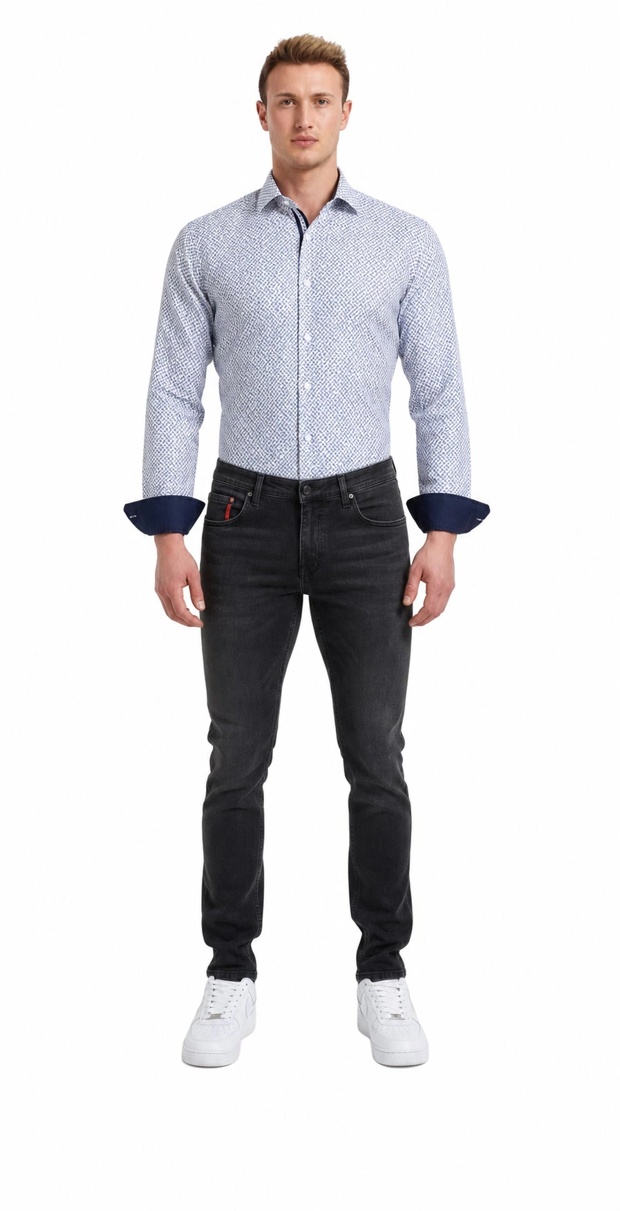 Elie Balleh Slim Fit Mens Paisley Shirt