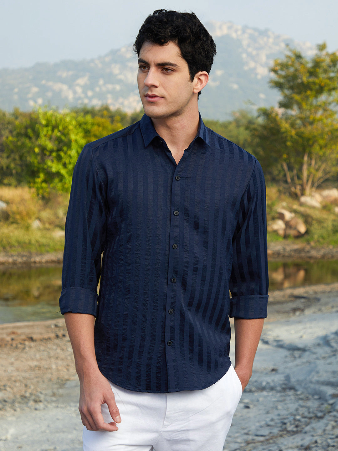 Cahoot Men's Candy-Striped Shirt