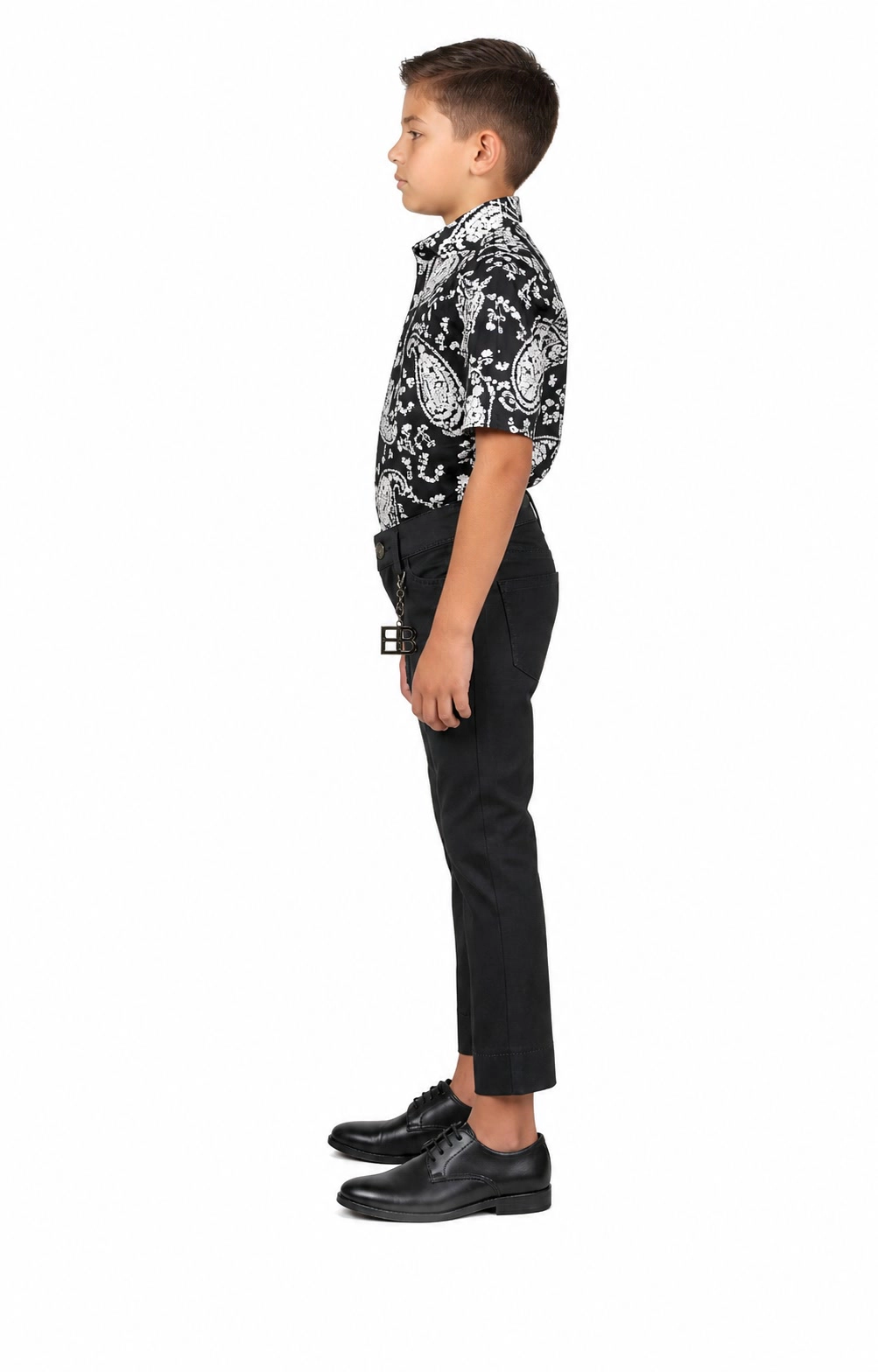 Elie Balleh Boys Slim Fit Paisley Button Down Shirt
