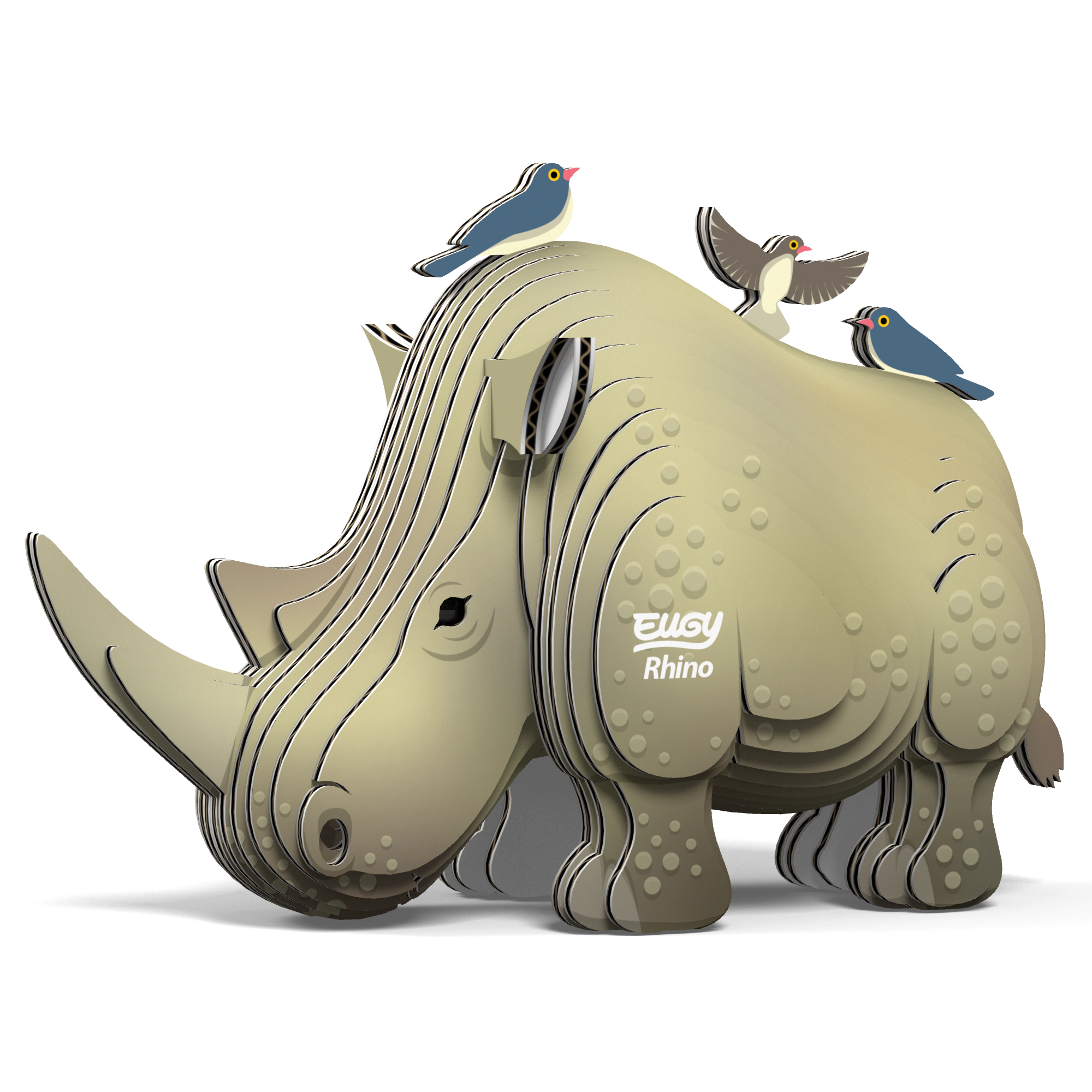 EUGY Rhino 3D Puzzle - contains 24 puzzle pieces