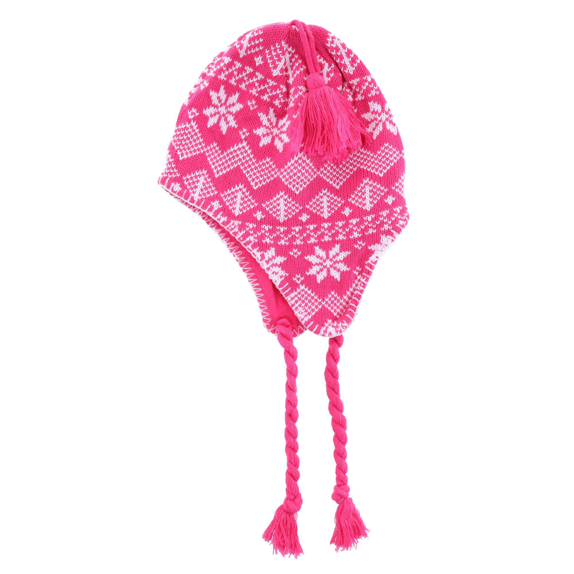 CTM Women's Heavy Knit Winter Pattern Peruvian Hat