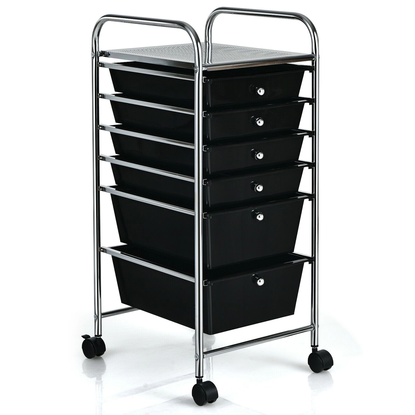 SlickBlue 6 Drawer Storage Cart with Rolling Wheels and Steel Frame