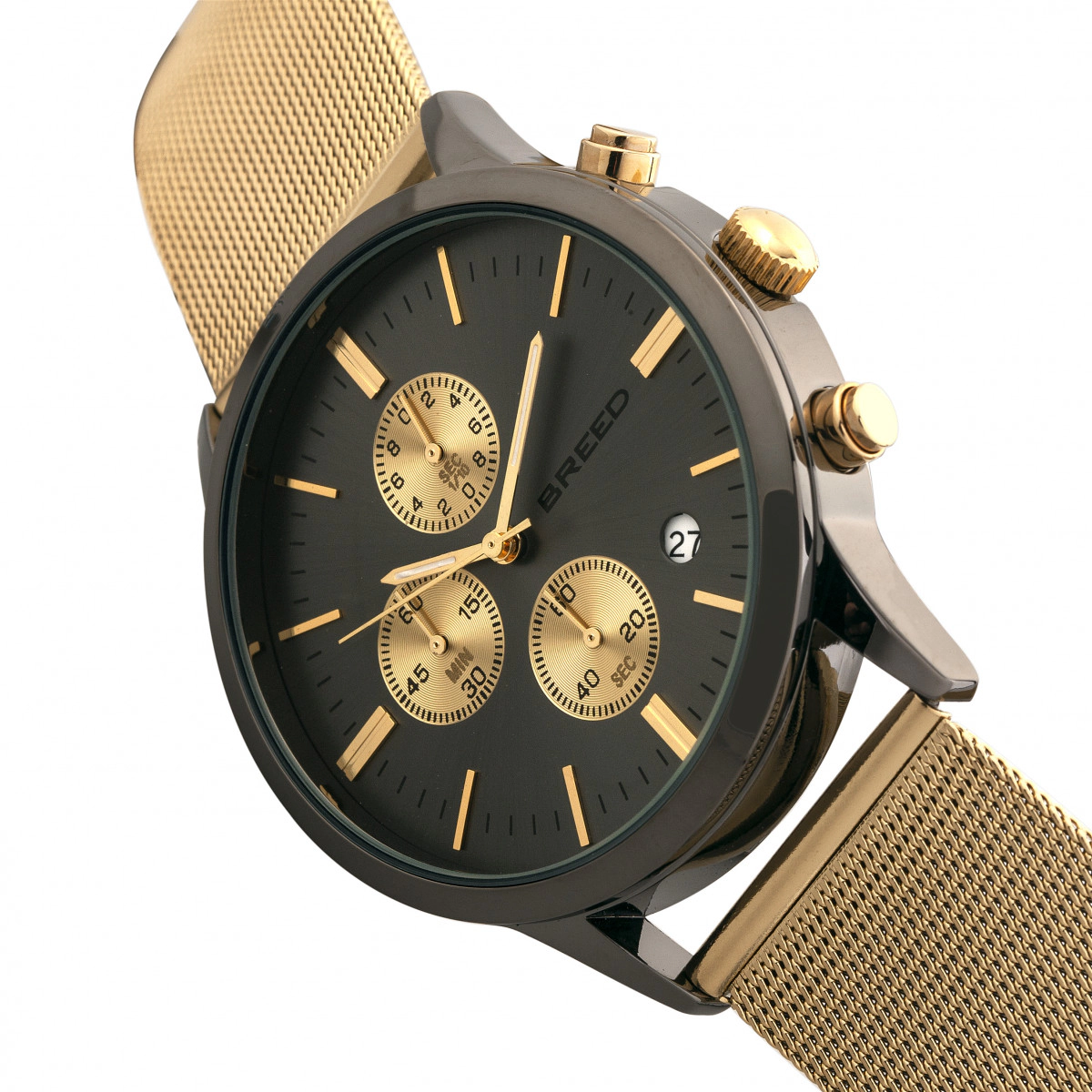 Breed Espinosa Chronograph Mesh-Bracelet Watch w/ Date