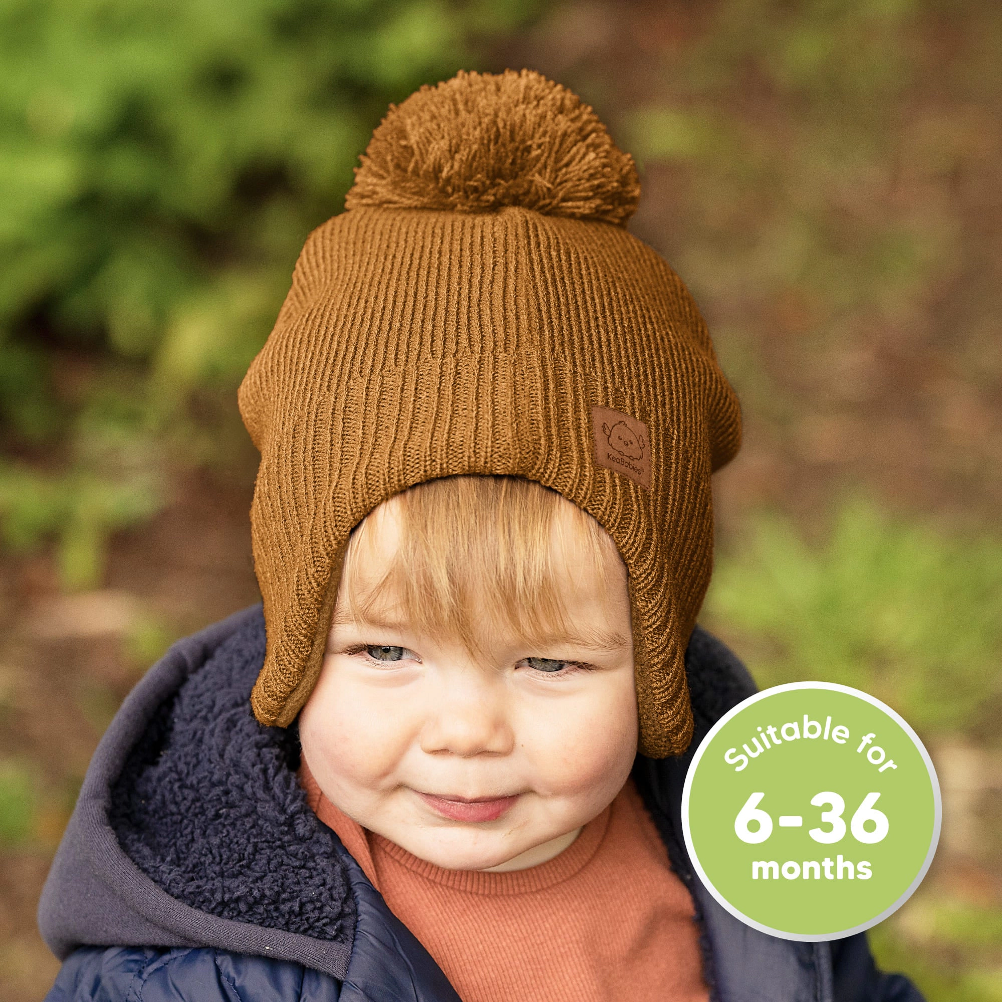 KeaBabies Muff Knitted Beanie
