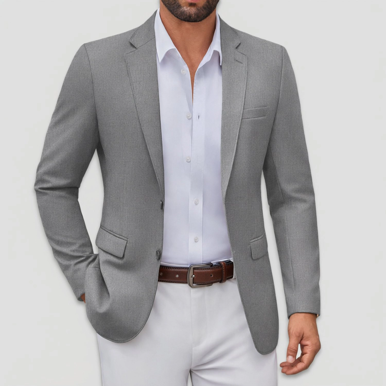 COOFANDY Mens Mint Green Blazer Long Sleeve Notched Lapel Two Button Casual Jackets