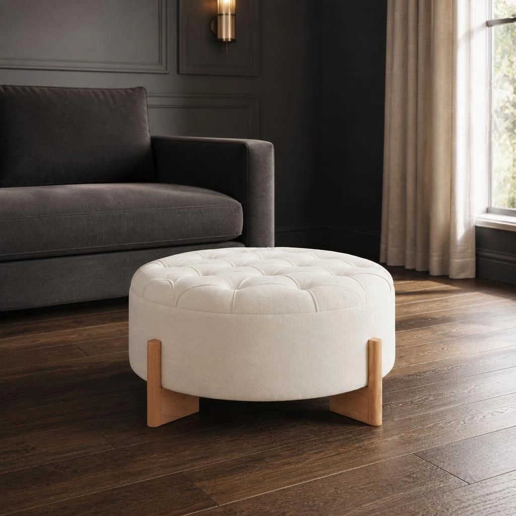 GOODSILO Square Upholstered Ottoman Foot Rest