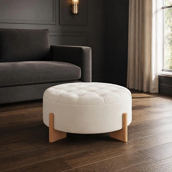 GOODSILO Square Upholstered Ottoman Foot Rest