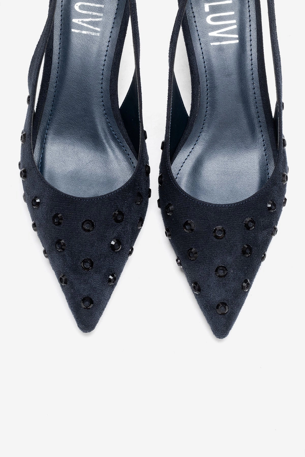 Prologue Shoes Womens Lorex Embellished Stiletto Slingback Pump