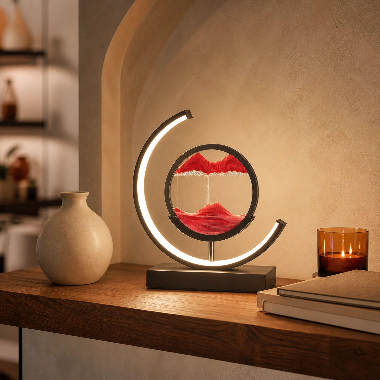EP Light Moving Sand Painting Accent Table Lamp