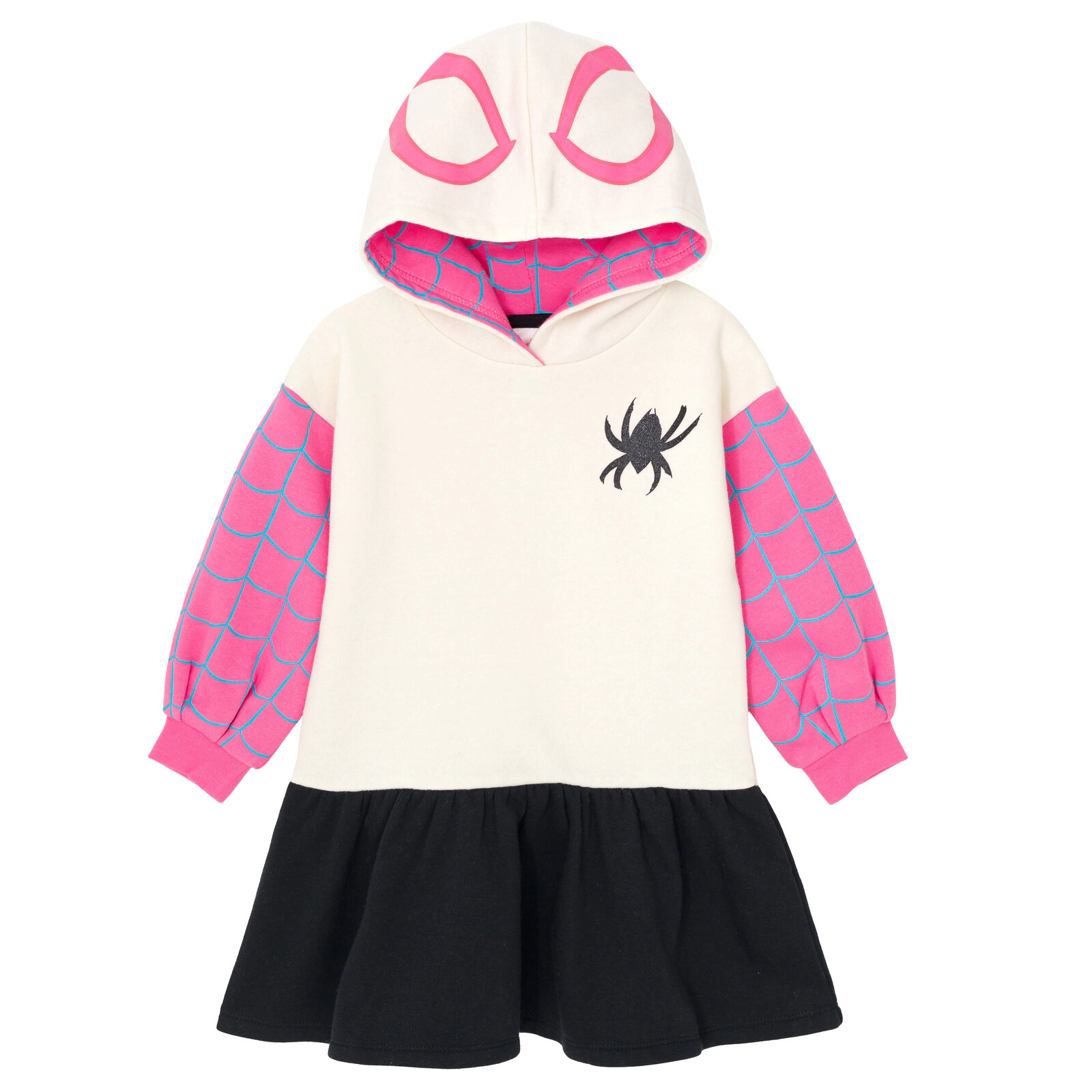 Marvel Spider-Verse Girls' Cosplay Fleece Hooded Dress