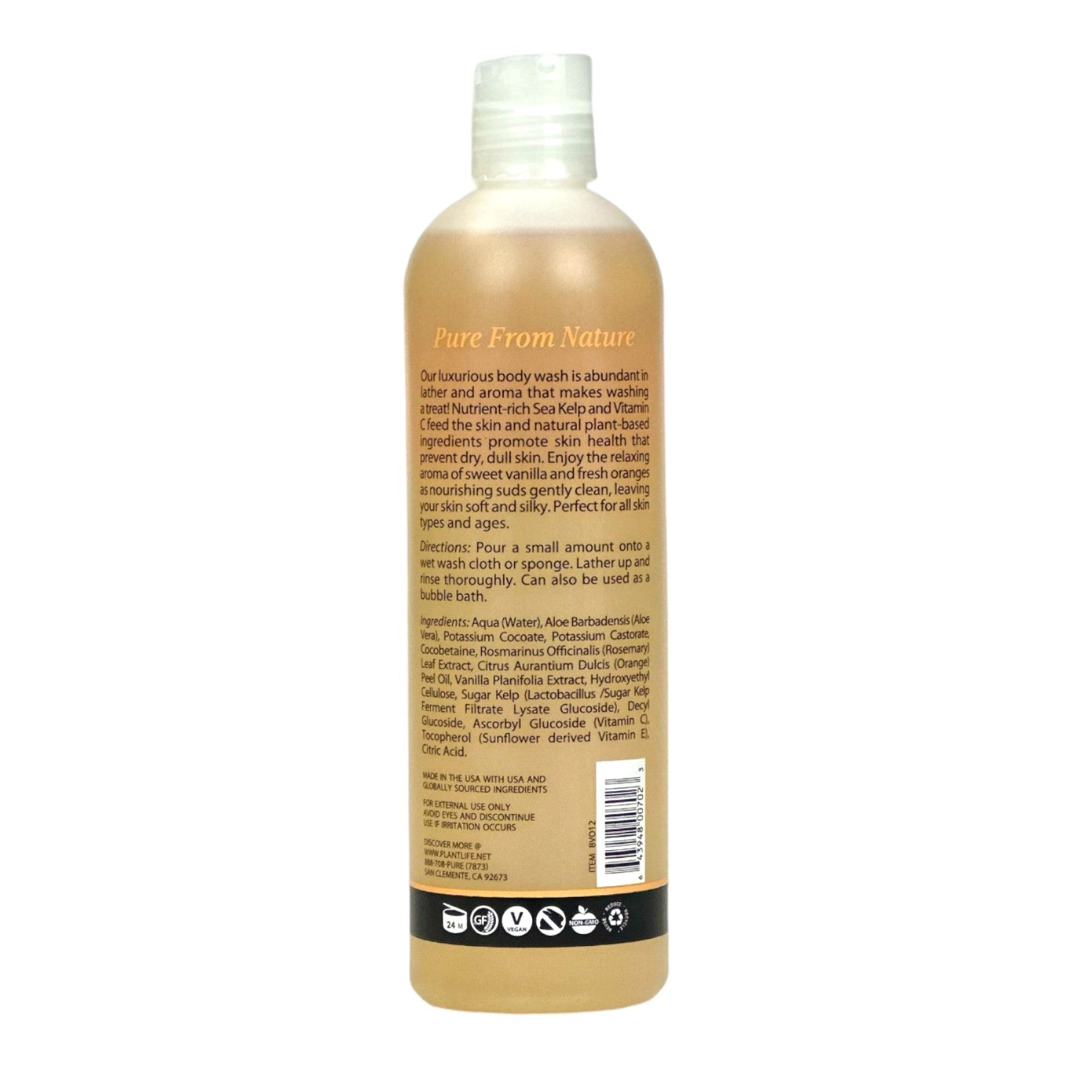Plantlife Vanilla Orange Body Wash