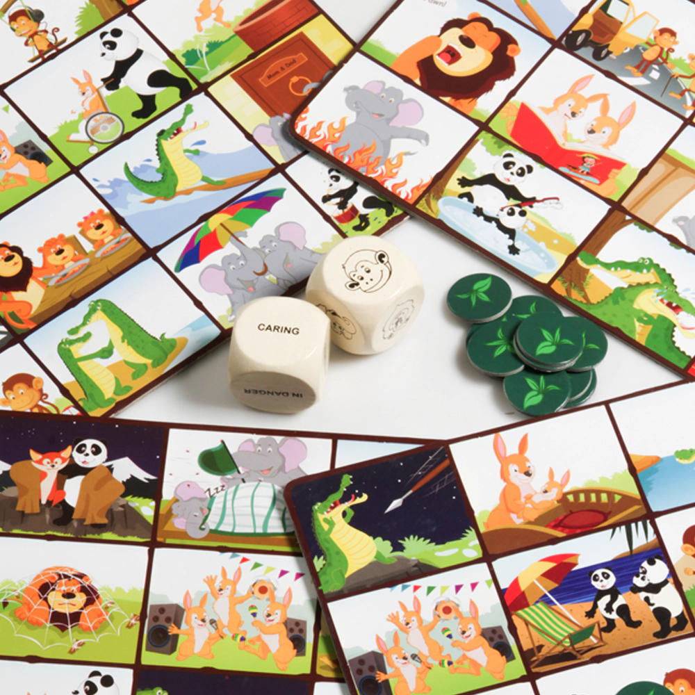 Chalk & Chuckles A Day in the Jungle Matching Game - 2-4 Players