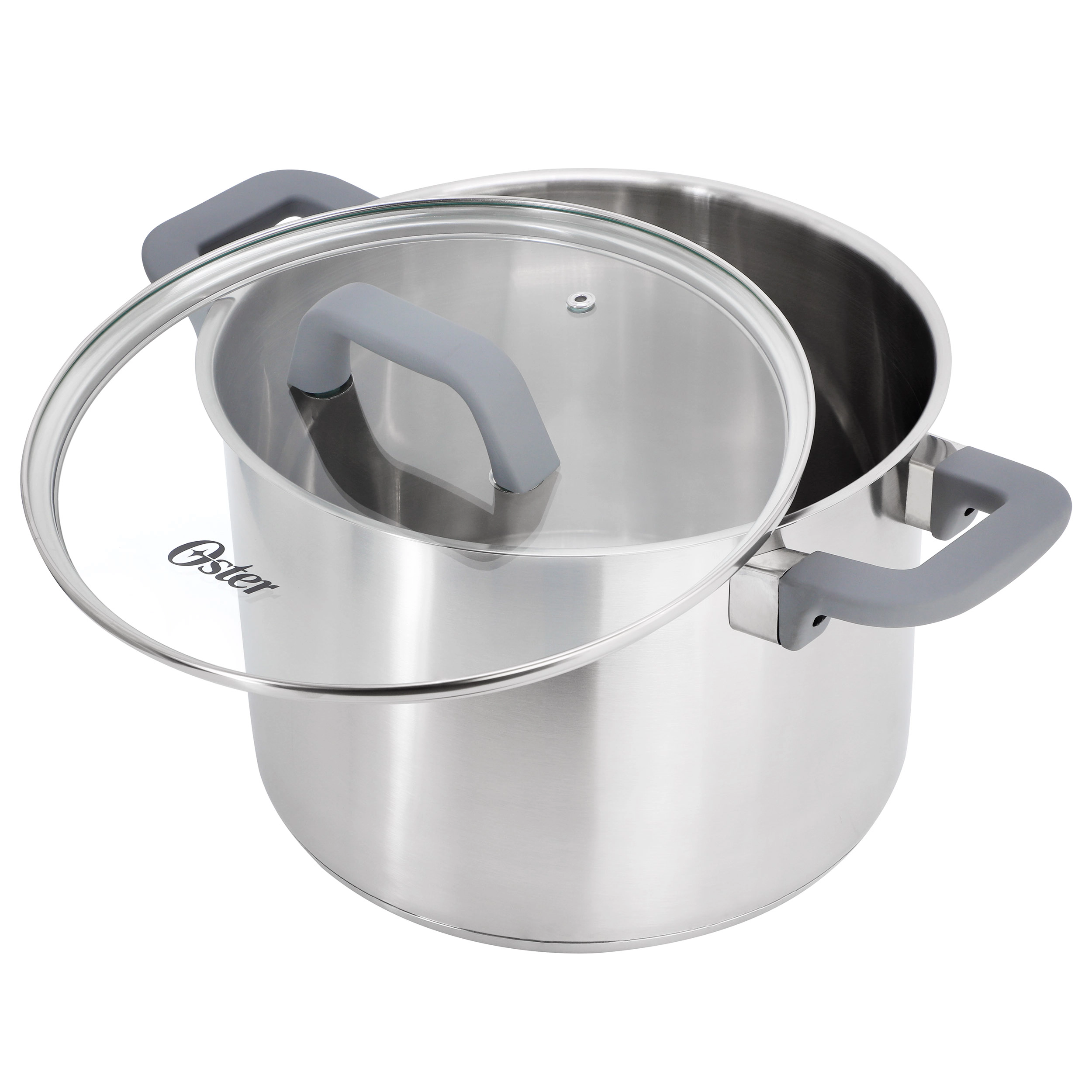 Oster Beauford 6.5 Quart Brushed Stainless Steel Stock Pot with Lid