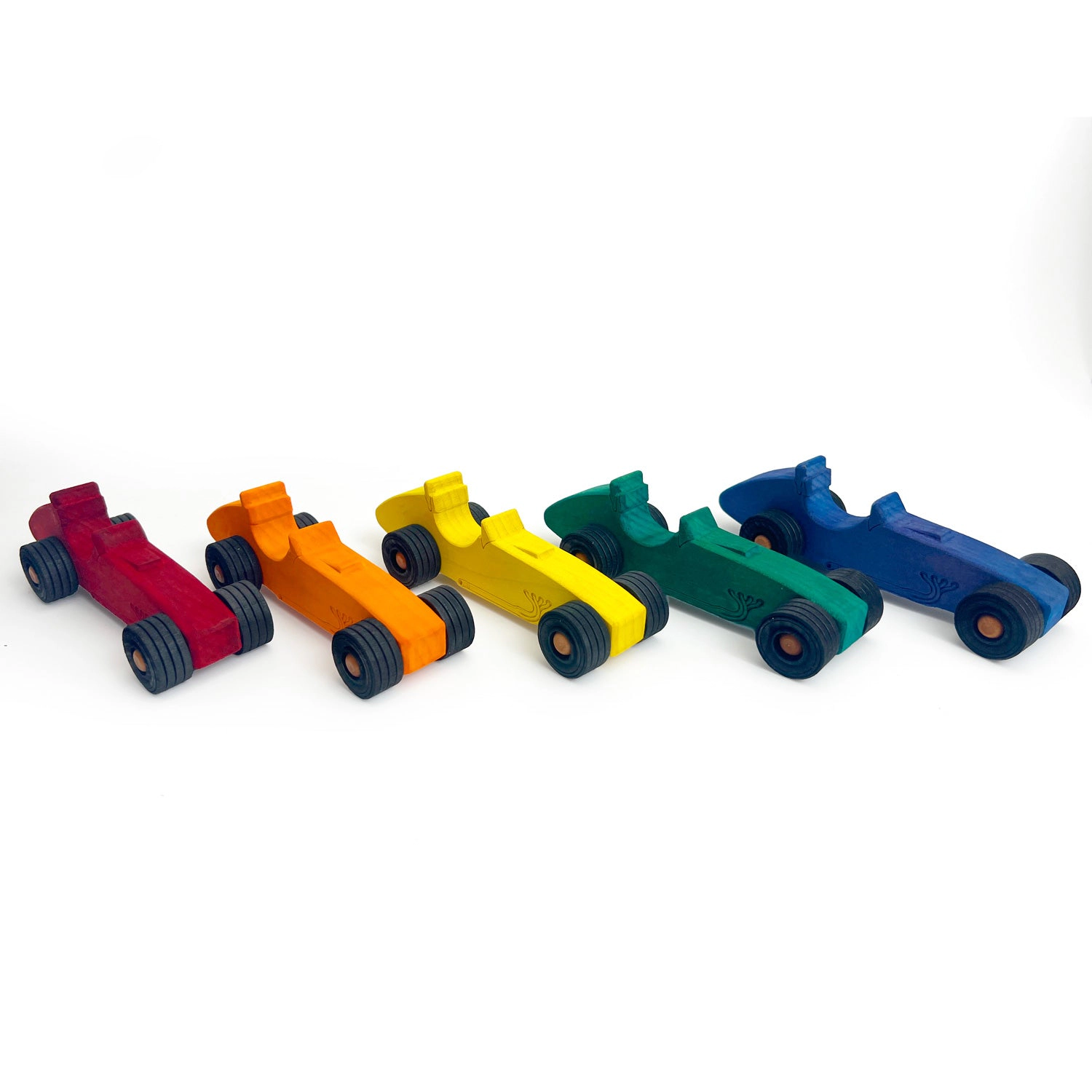 Dyed Maple Wooden Indy Car Set - Made in the USA