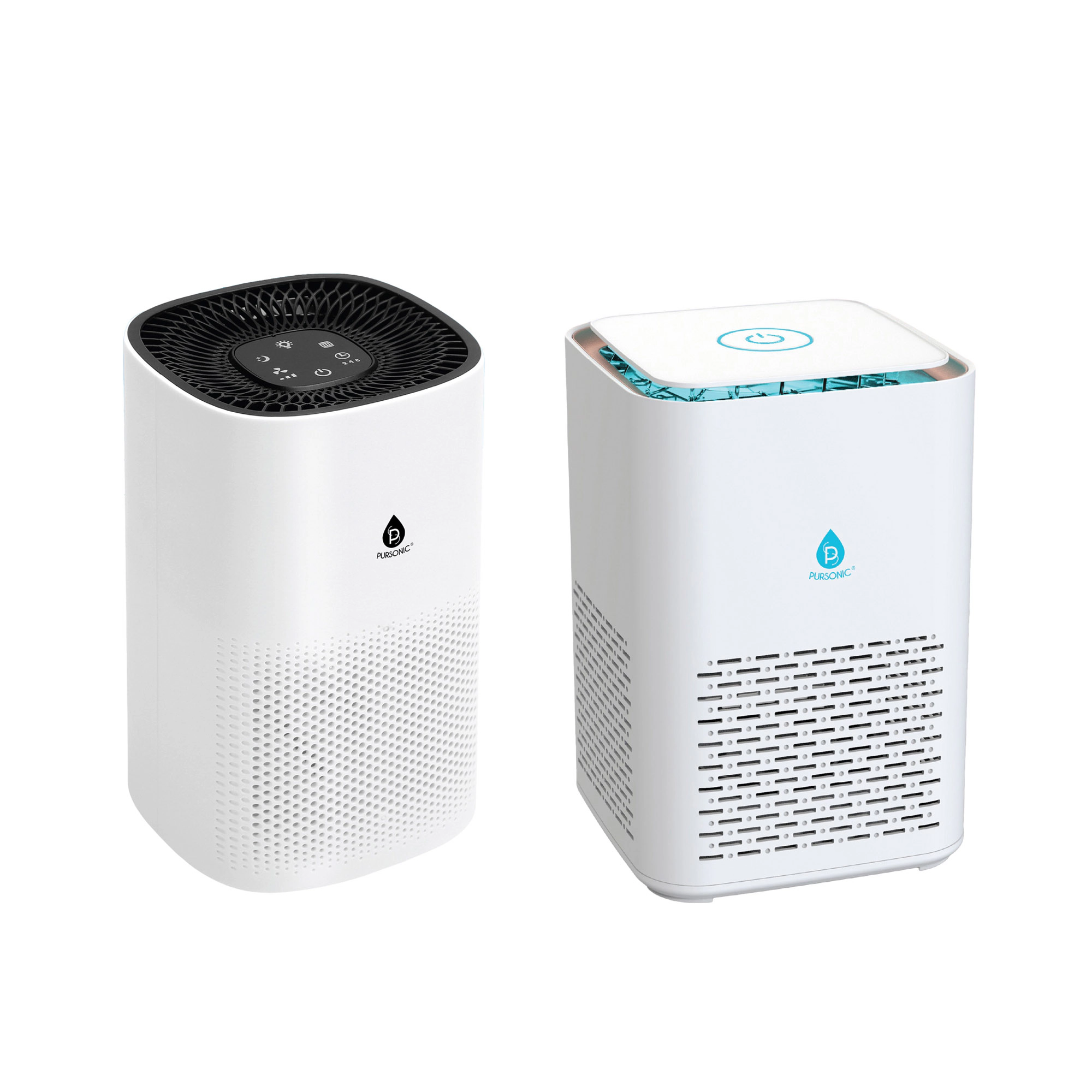 Pursonic Unisex True HEPA Air Purifier Duo – 4-Stage Large Room Purifier + Compact 3-Stage Purifier Set