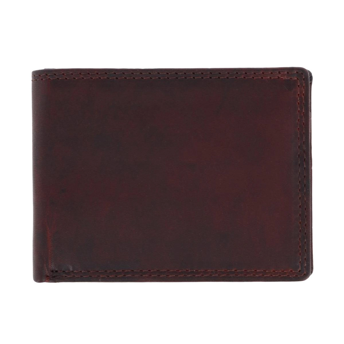 CTM Men's RFID Vintage Leather Bifold Wallet with ID Flap