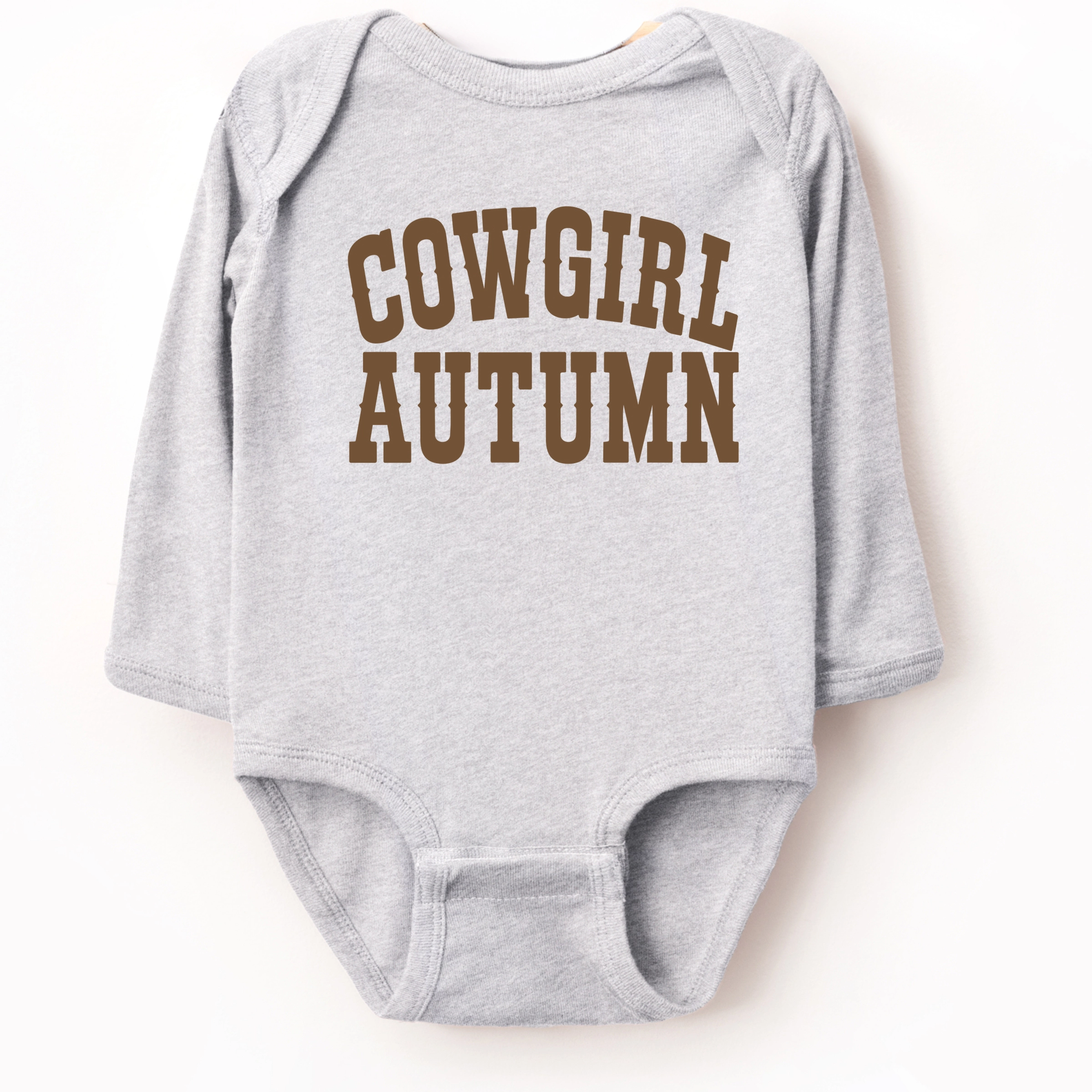 The Juniper Shop - Infant Long Sleeve Bodysuit Cowgirl Autumn Brown