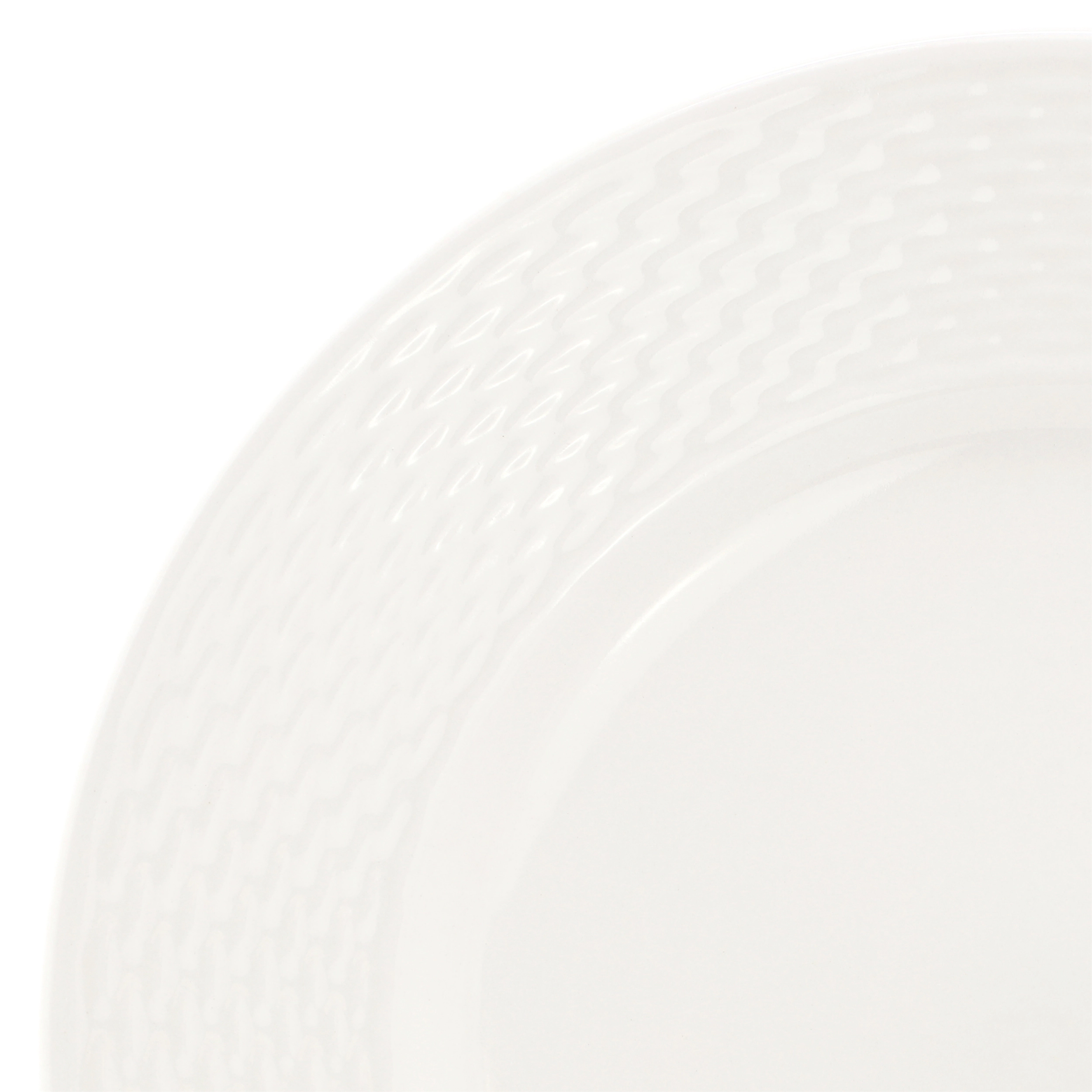 Elama Ophelia 6 Piece Stoneware Salad Plate Set in White