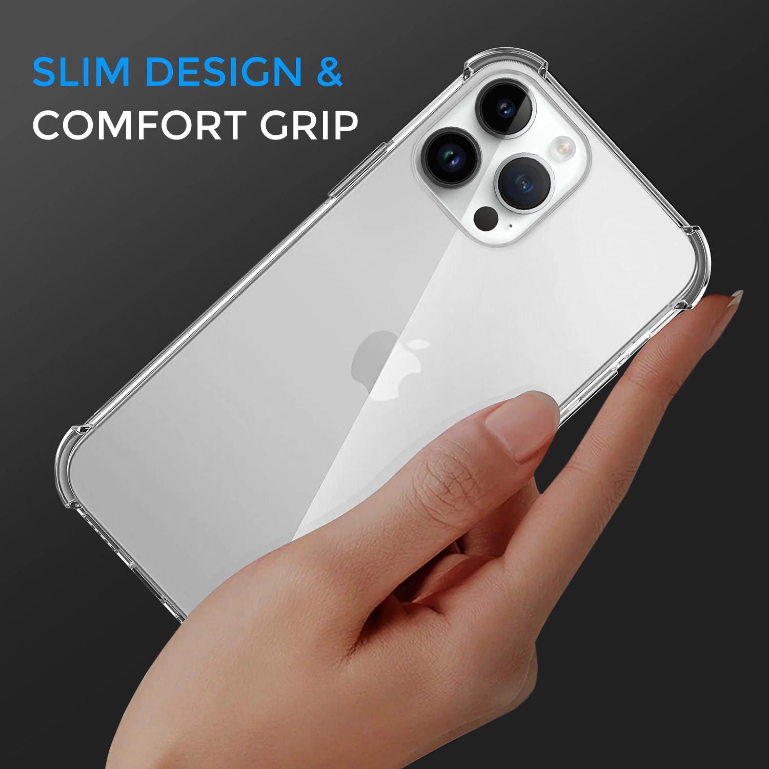 Alpha Digital Made for iPhone 14 Series, 360 Protection Shockproof - Clear Phone Case