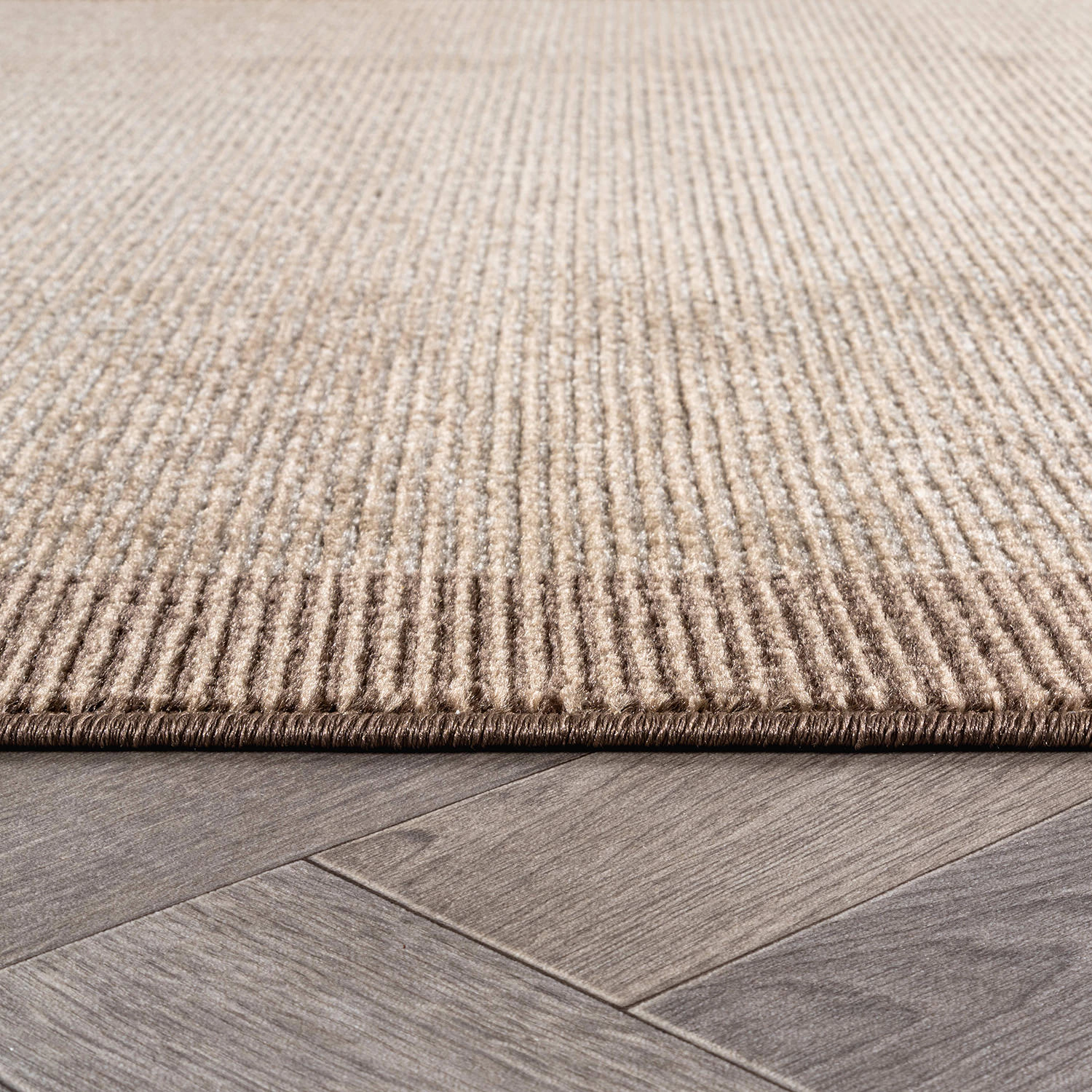 World Rug Gallery Modern Geometric Stripe Bordered Area for Living Room, Bedroom, or Entryway-Low Pile Indoor