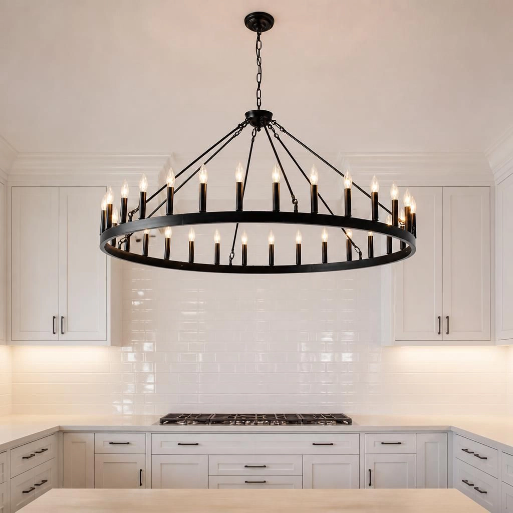 ELEMENT ACE Modern Round Iron Ceiling Light