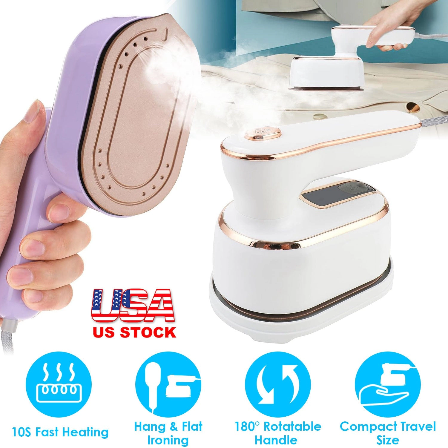 GBruno 1000W Portable Handheld Garment Steamer