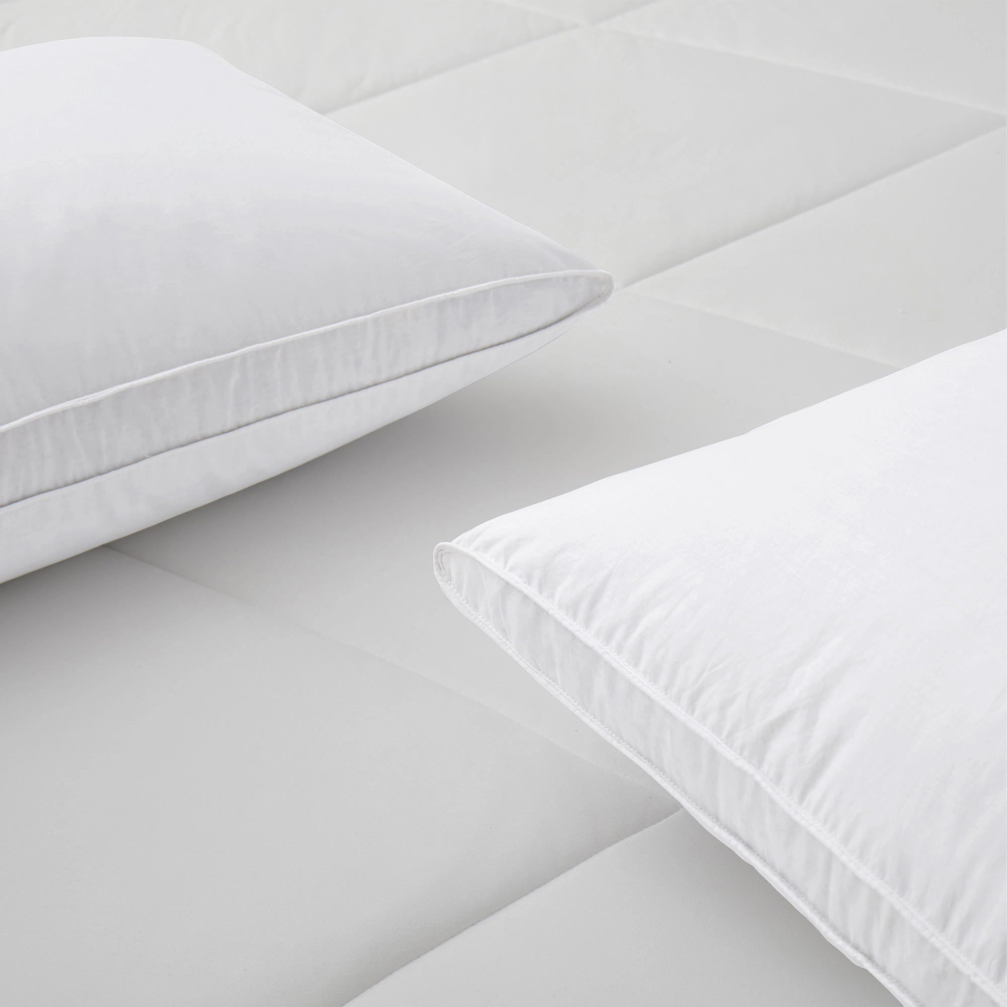 Peace Nest 2 Pack Goose Feather & Down Pillows,Medium Support for Back & Side Sleepers