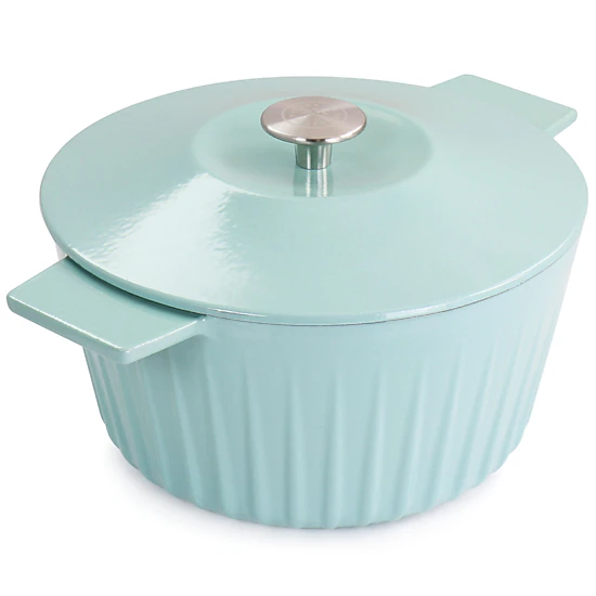 Martha Stewart Enameled Cast Iron 5 Quart Round Dutch Oven with Lid in ...
