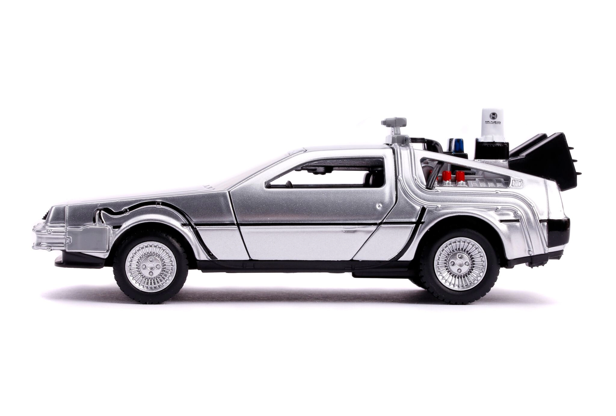 Jada Delorean Dmc (Time Machine) Silver "Back To The Future Part Ii" (1989) Movie "Hollywood Rides" Series