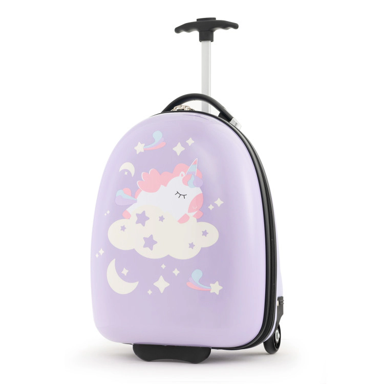 Hivvago 16 Inch Kids Carry-On Luggage Hard Shell Suitcase with Wheels