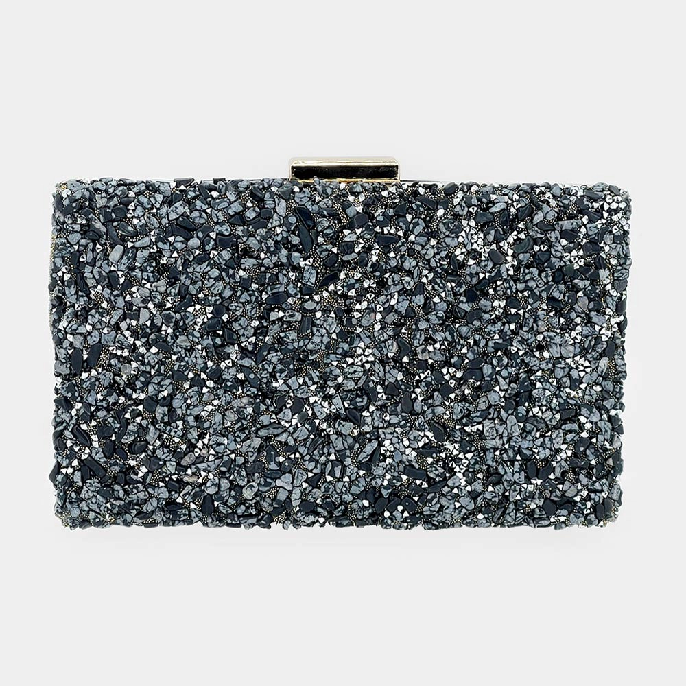 Fashnzfab Mother Of Pearl Cluster Clutch / Crossbody Bag
