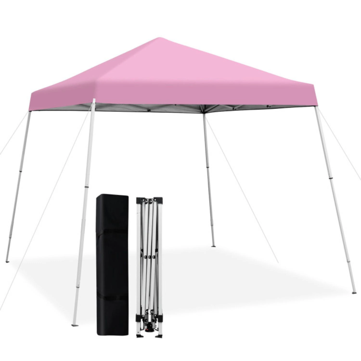 Hivvago 10 x 10 Feet Outdoor Instant Pop-up Canopy with Carrying Bag-White