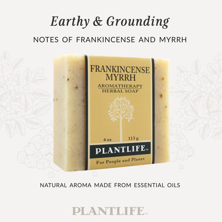 Plantlife Frankincense Myrrh Aromatherapy Herbal Soap