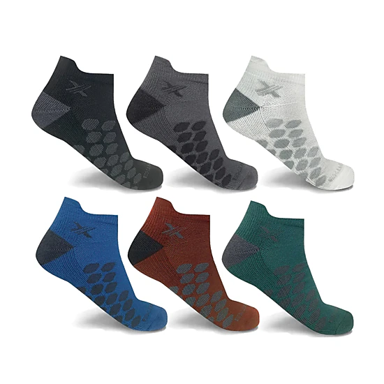 Extreme Fit High Energy Targeted Ankle Compression Socks - 6 Pair