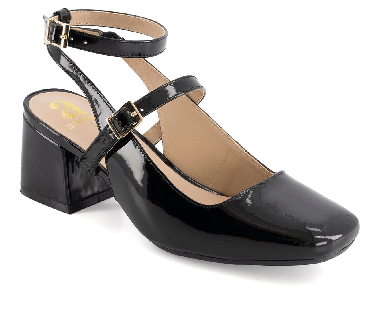 Andrea Womens Patent Leatherette Pumps