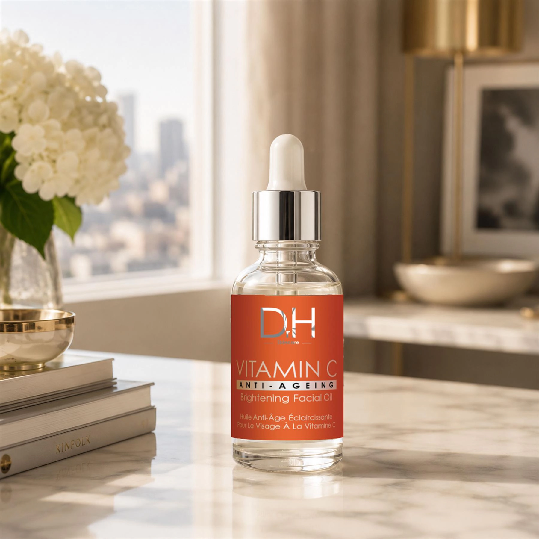 Dr H Vitamin C Brightening Facial Oil 30ml - Anti-Aging, Acne & Pore Minimizer