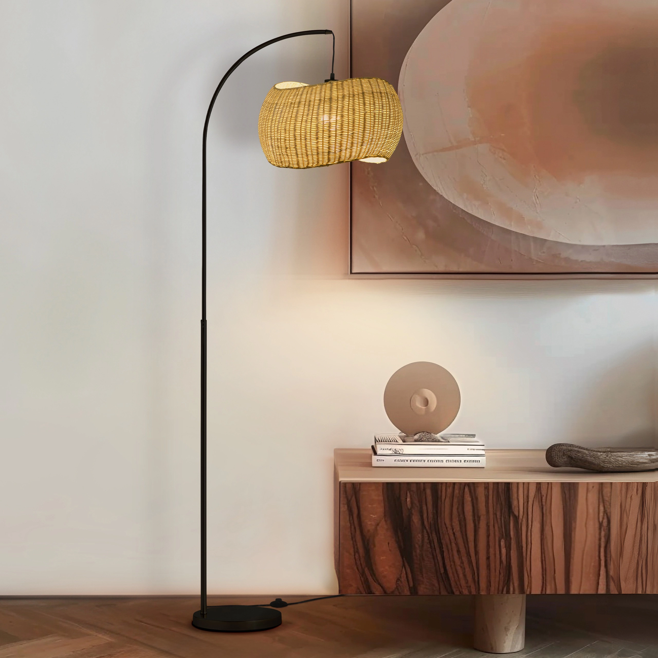 Brightech Wave Rattan Pendant Light