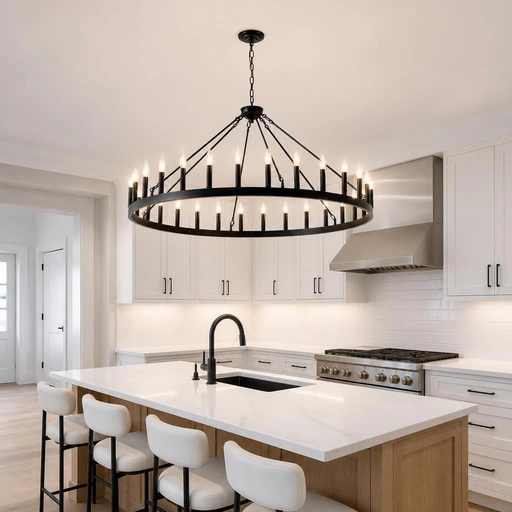 ELEMENT ACE Modern Round Iron Ceiling Light