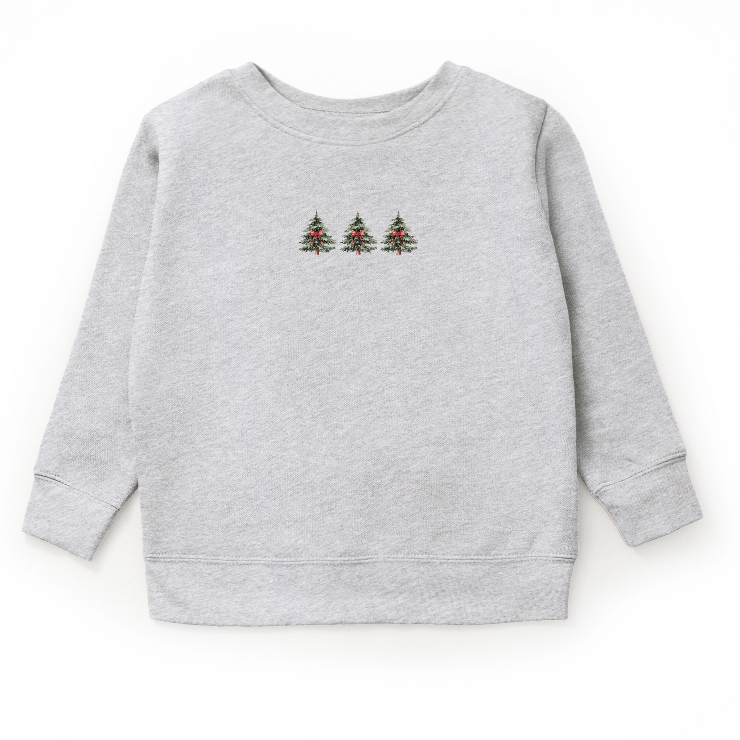 The Juniper Shop - Youth Graphic Sweatshirt Coquette Christmas Trees