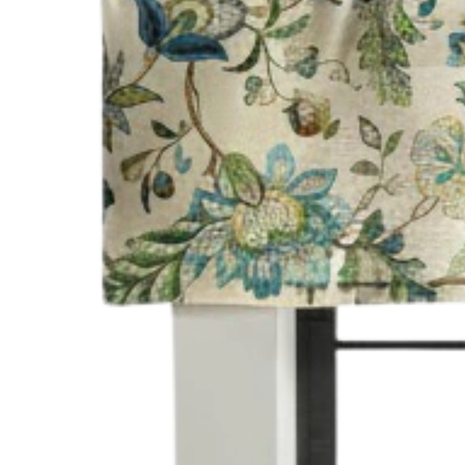 Ellis Curtain 100% Polyester Brissac Rod Pocket Tailored Colrful Jacobean Pattern Window Valance 70" x 15