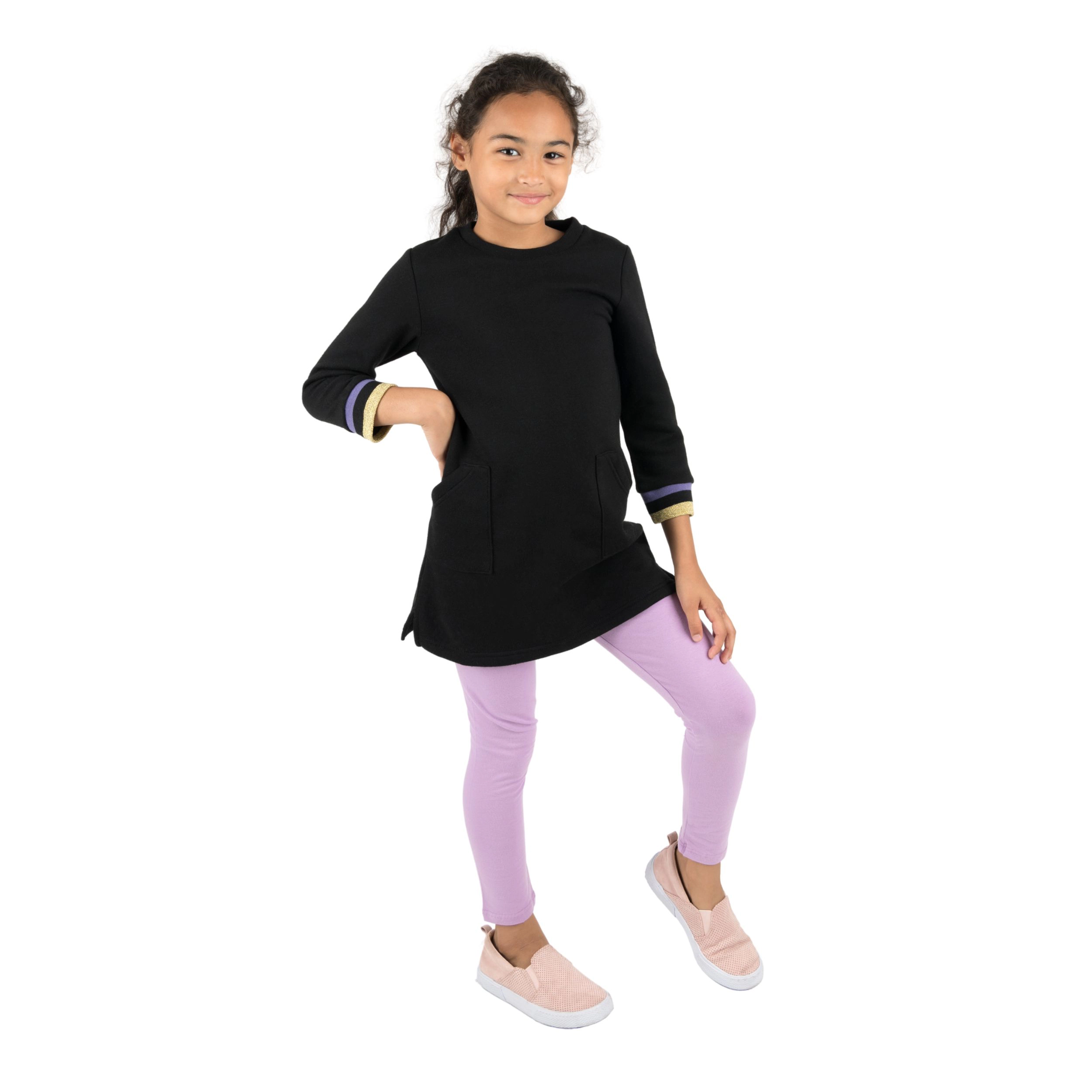 Leveret Girl & Matching Doll Sweatshirt Tunic Dress Set