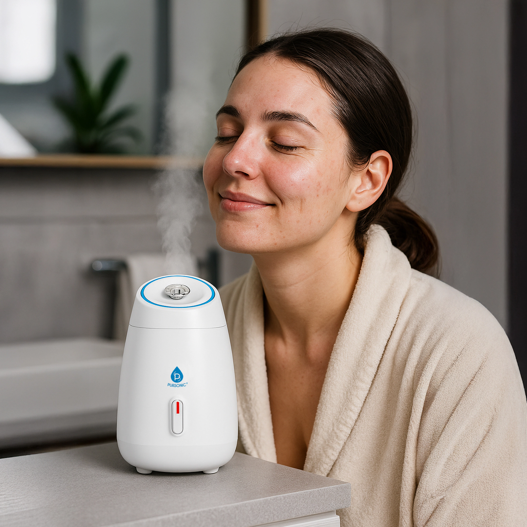 Pursonic Unisex Hydrating Facial Steamer Hot Mist Moisturizing Spa