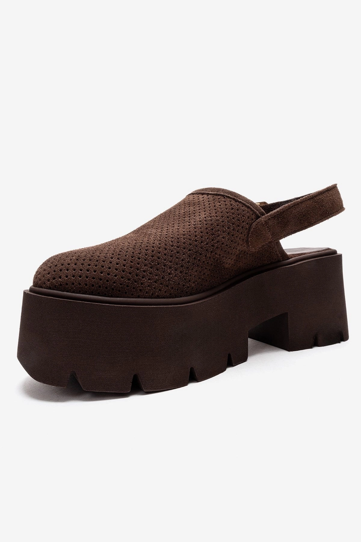 Forever & Always Womens Caldris Leather Platform Sandal