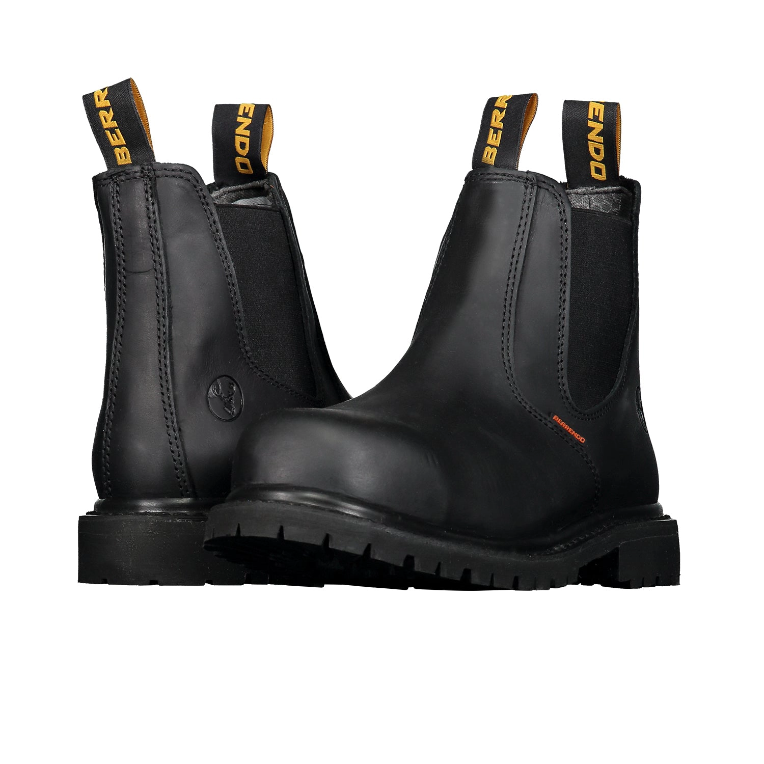 Berrendo 6" Pull-On Chelsea Steel Toe Work Boots for Men, ASTM F2413-18 EH, Oil & Slip Resistant