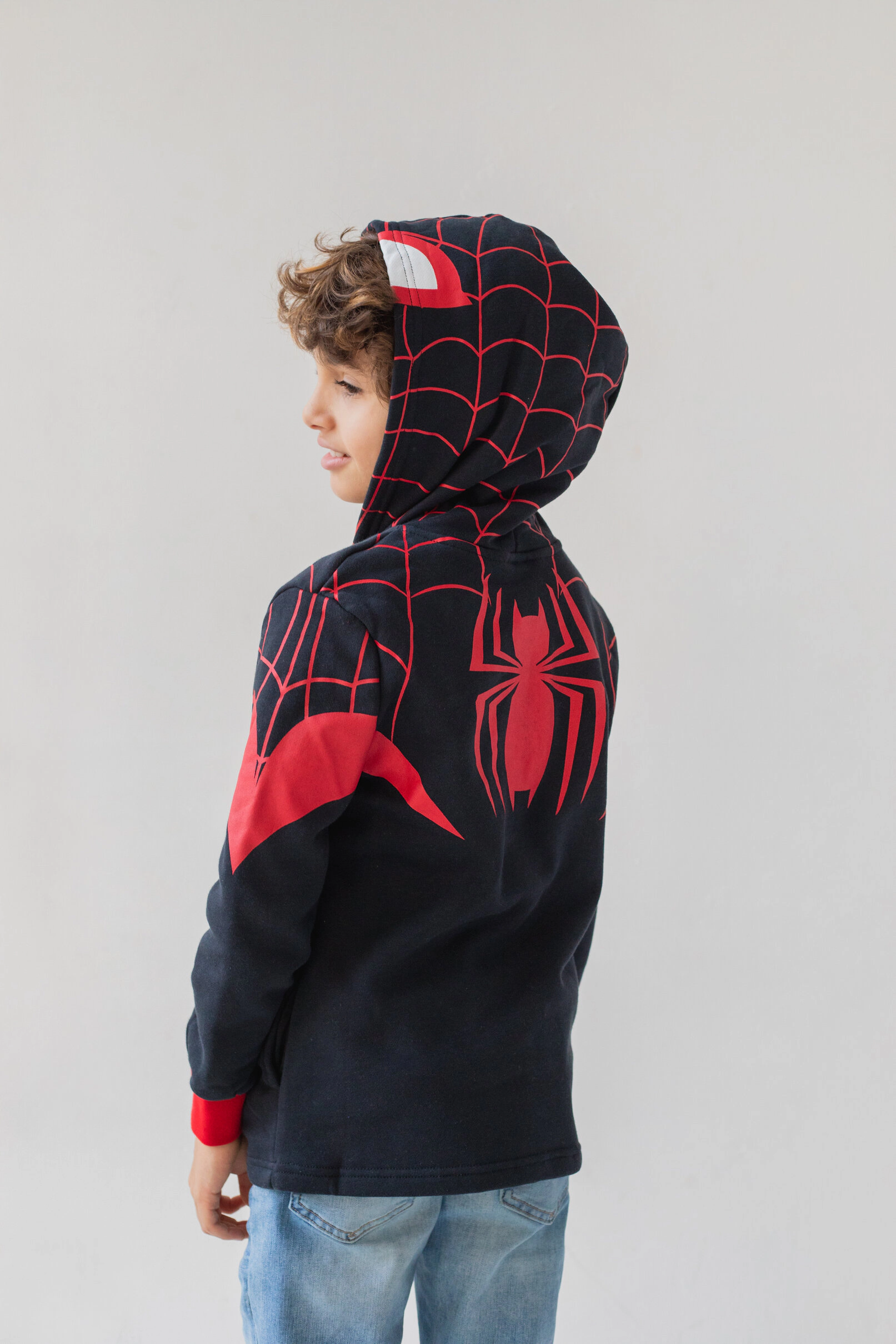 Marvel Spider-Man Cosplay Fleece Zip-Up Hoodie