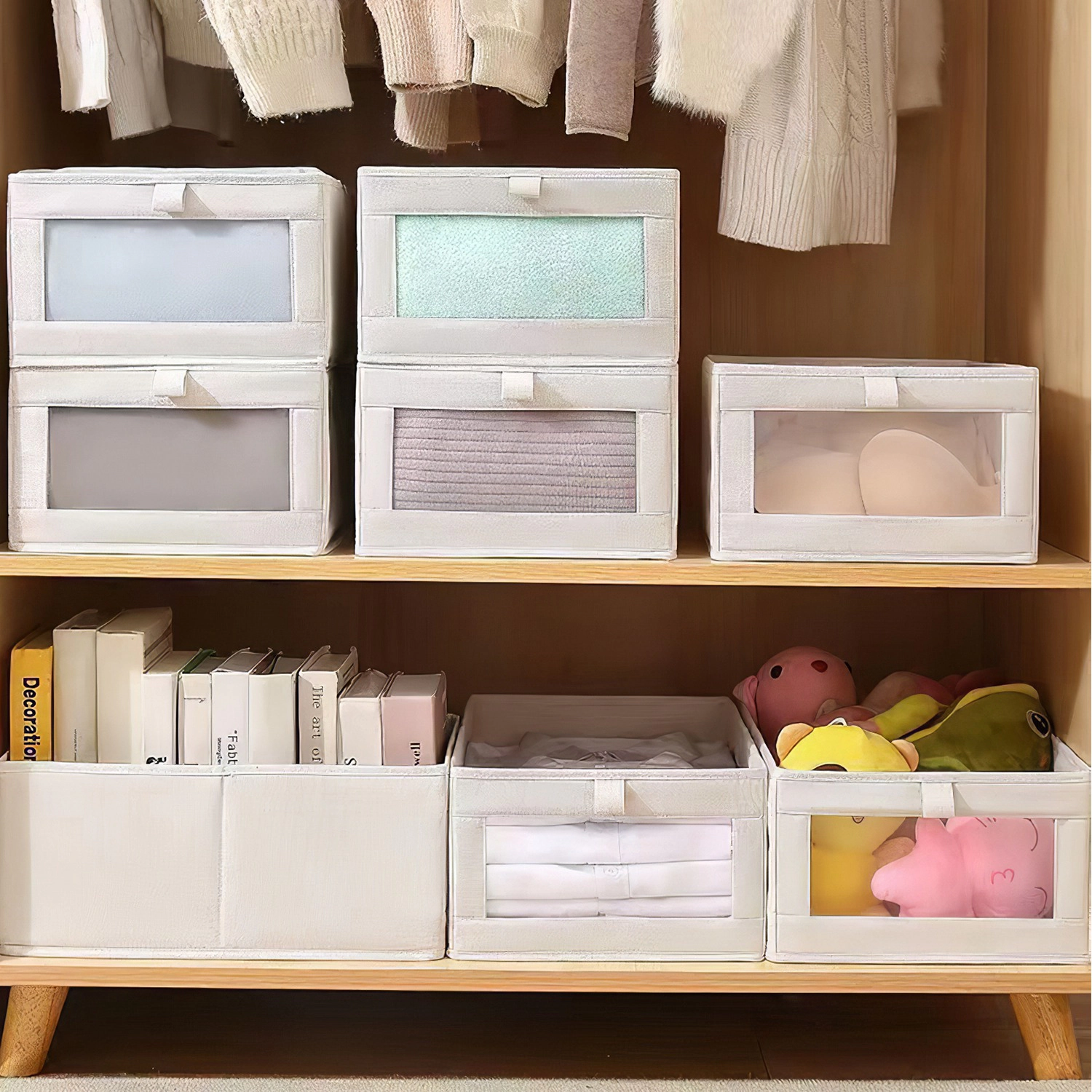 GBruno 4-Piece Foldable Linen Storage Bins