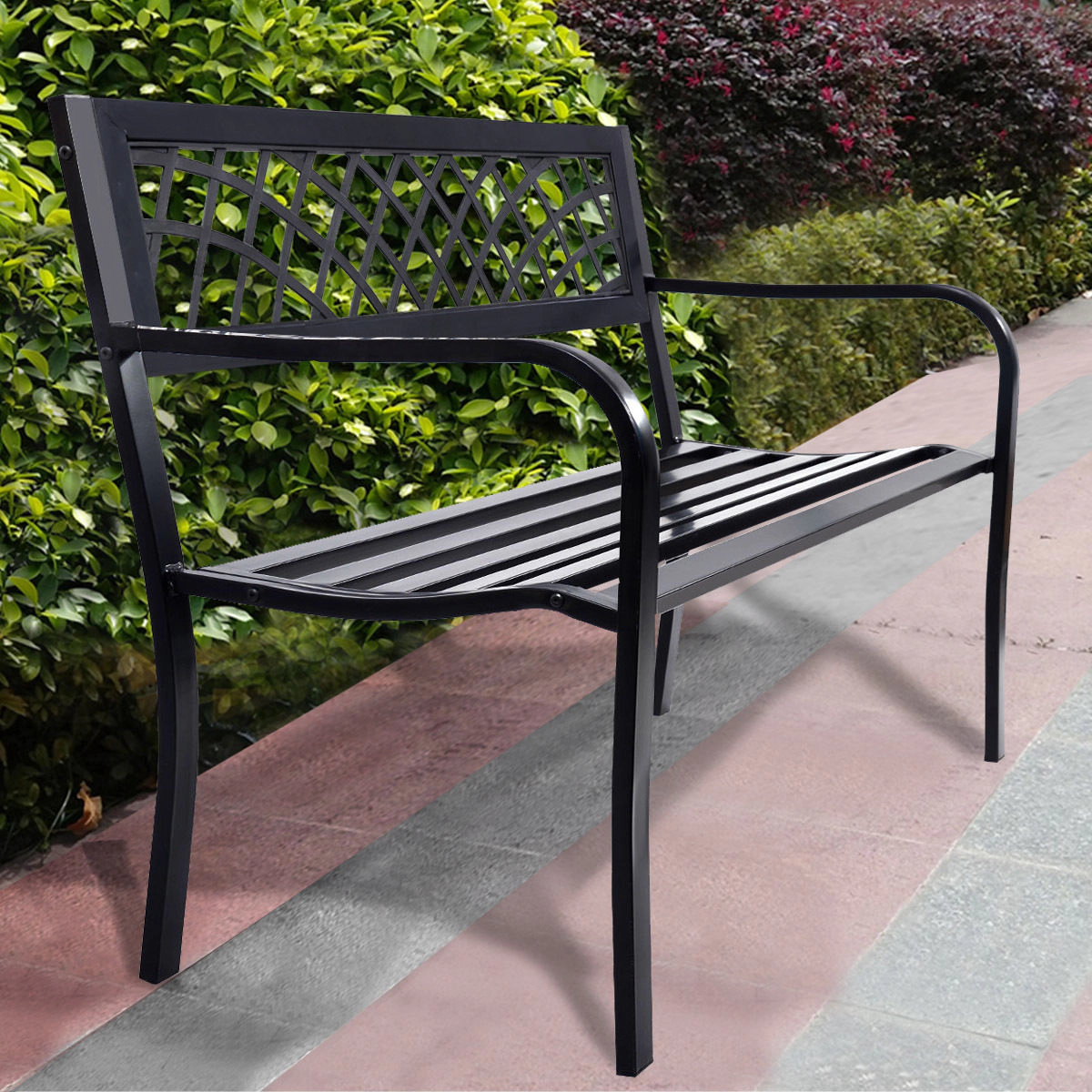 LJG Bench Deck with Steel Frame for Outdoor