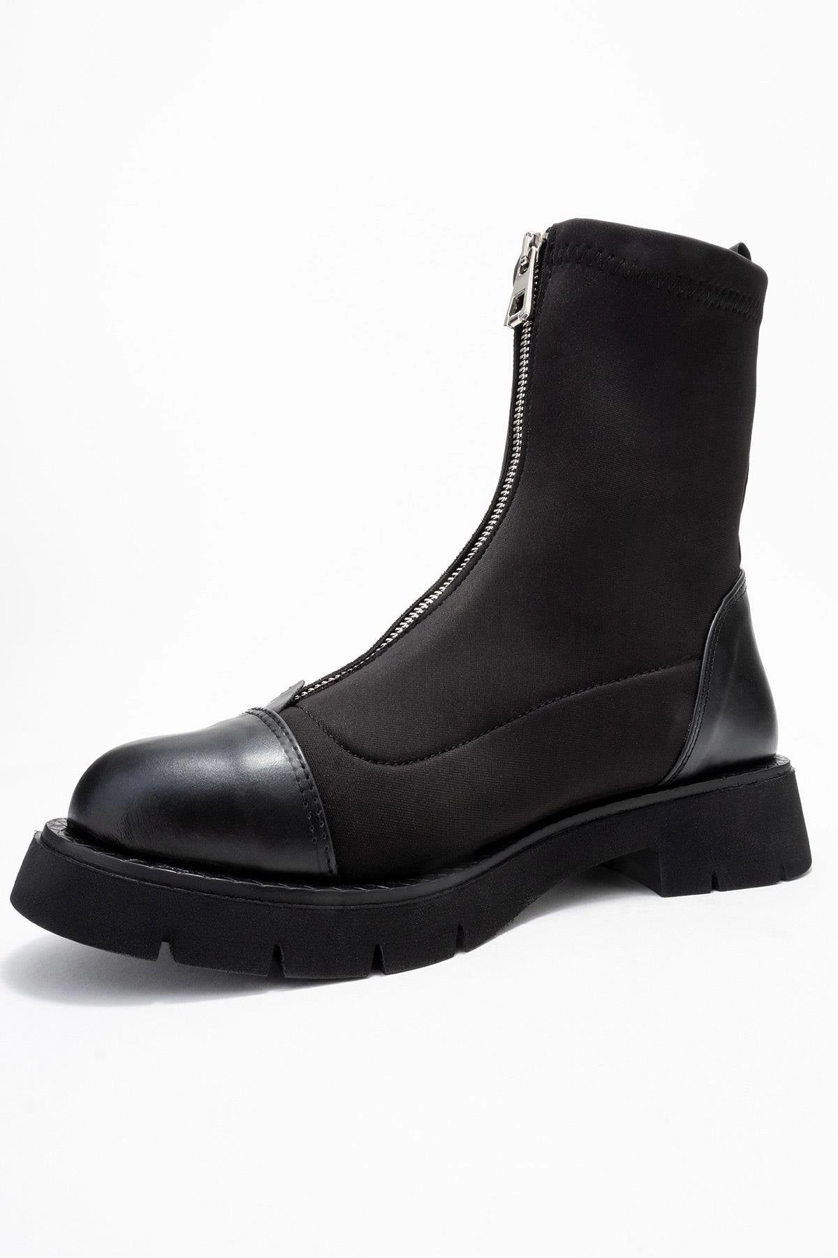 Prologue Shoes Womens Martos Stretch Front Zip Ankle Boot