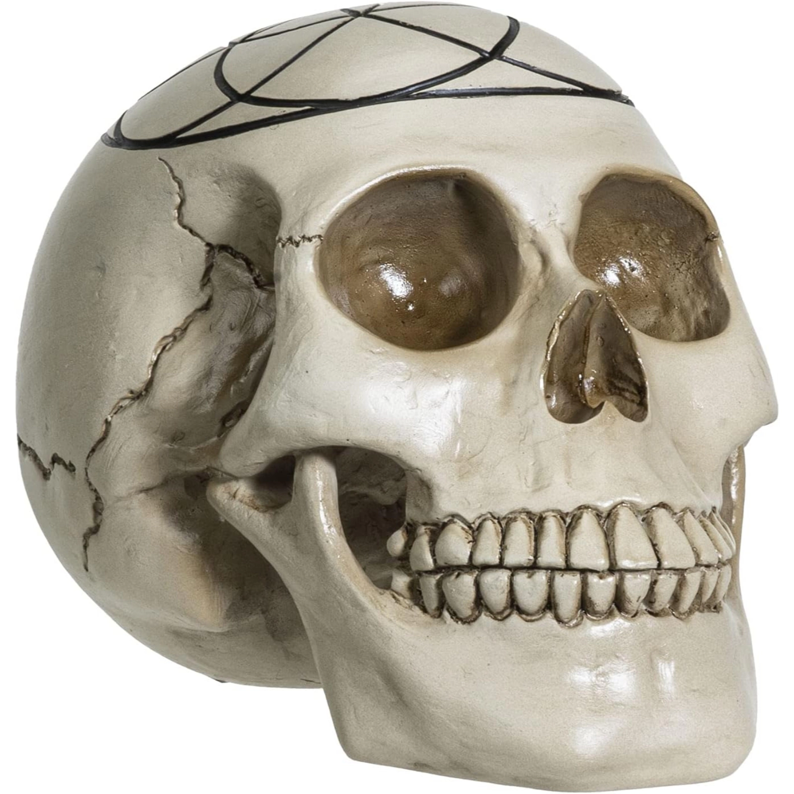 Pacific Giftware Sacred Geometry Seed of Life Human Skull Figurine 6.25 inch